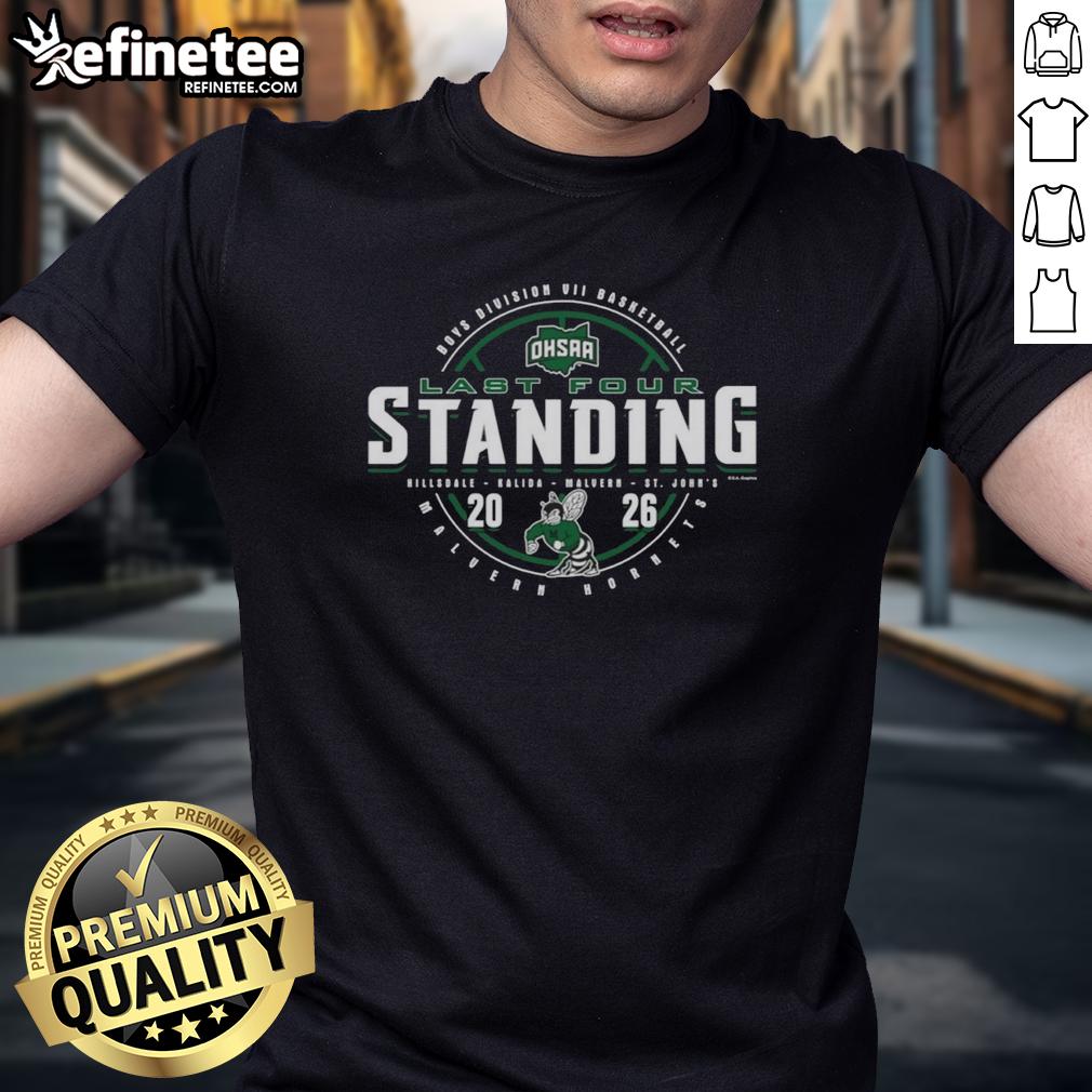 premium-malvern-hornets-2026-ohsaa-boys-basketball-division-7-last-four-standing-t-shirt Alt Text: Premium Malvern Hornets 2026 OHSAA Boys Basketball Division 7 Last Four Standing T-Shirt featuring team logo and design.