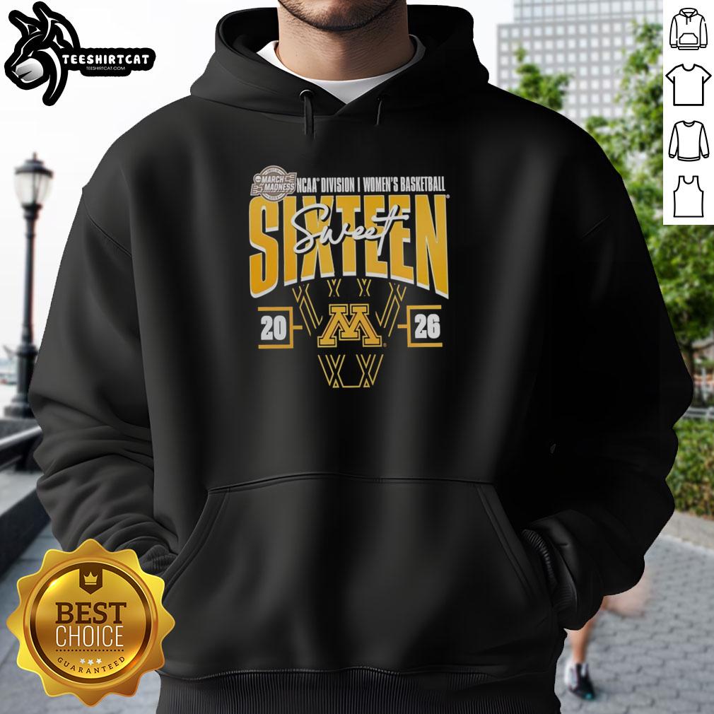 premium-minnesota-golden-gophers-2026-ncaa-womens-basketball-tournament-march-madness-sweet-16-hoodie Premium Minnesota Golden Gophers hoodie for the 2026 NCAA Women's Basketball Tournament March Madness Sweet 16.