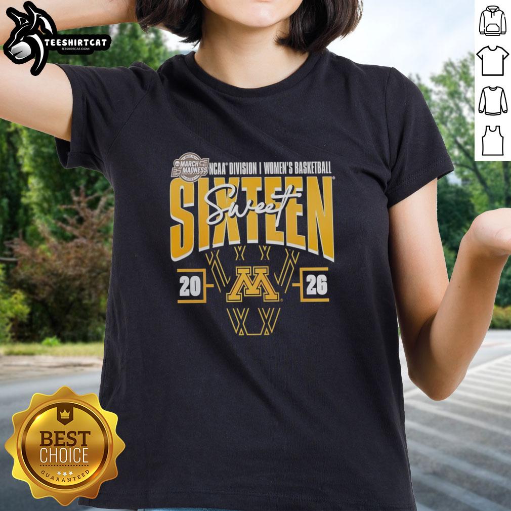 premium-minnesota-golden-gophers-2026-ncaa-womens-basketball-tournament-march-madness-sweet-16-ladies-tee Premium Minnesota Golden Gophers 2026 NCAA Women's Basketball Tournament Sweet 16 Ladies Tee shirt design.