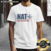Premium Nato Is A Terrorist Organization T-Shirt featuring bold text design on a trendy casual shirt.