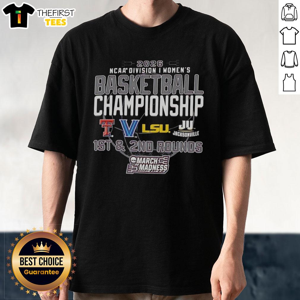 premium-ncaa-division-i-womens-basketball-championship-march-madness-2026-t-shirt Premium NCAA Division I Women's Basketball Championship March Madness 2026 T-Shirt featuring vibrant team colors and logo.