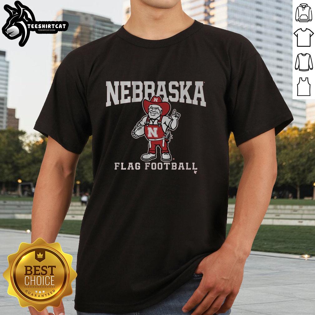 premium-nebraska-cornhuskers-flag-football-t-shirt-1 Premium Nebraska Cornhuskers flag football T-shirt featuring vibrant team colors and logo, perfect for fans and athletes.
