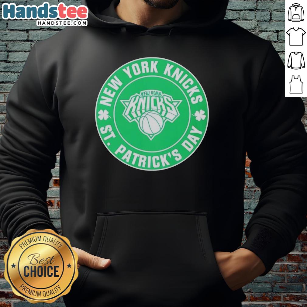 premium-new-york-knicks-st-patricks-day-shamrock-green-hoodie Alt Text: Premium New York Knicks St. Patrick's Day shamrock green hoodie featuring team logo and festive design.