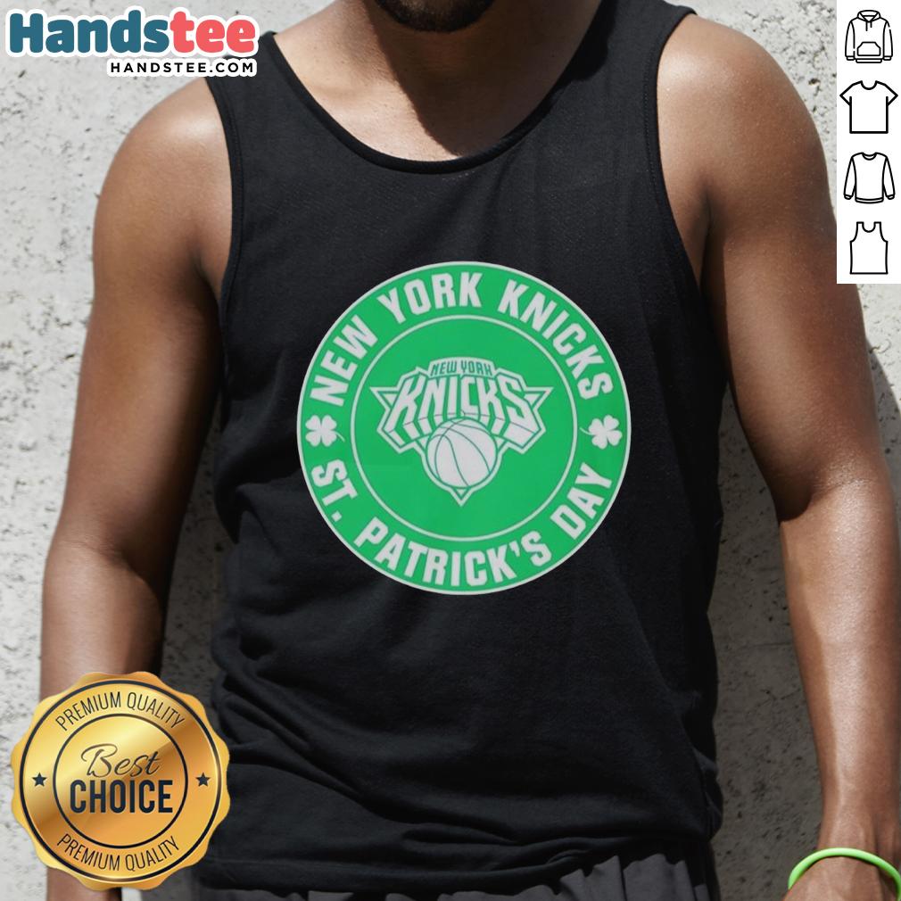 premium-new-york-knicks-st-patricks-day-shamrock-green-tank-top Premium New York Knicks St. Patrick's Day shamrock green tank top featuring team logo and festive design.