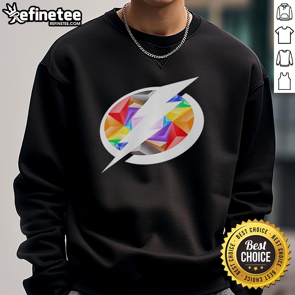 premium-tampa-bay-lightning-pride-logo-sweatshirt Alt Text: Premium Tampa Bay Lightning Pride Logo Sweatshirt featuring vibrant colors and a comfortable fit for fans.