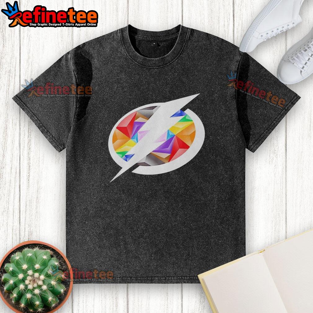 premium-tampa-bay-lightning-pride-logo-washed-t-shirt Premium Tampa Bay Lightning Pride Logo Washed T-Shirt featuring vibrant team colors and a stylish design for fans.