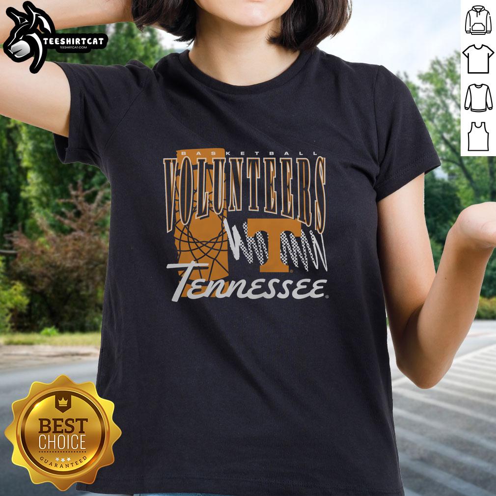 premium-tennessee-volunteers-basketball-graphic-ladies-tee Premium Tennessee Volunteers basketball graphic on a stylish ladies tee, perfect for fans and casual wear.