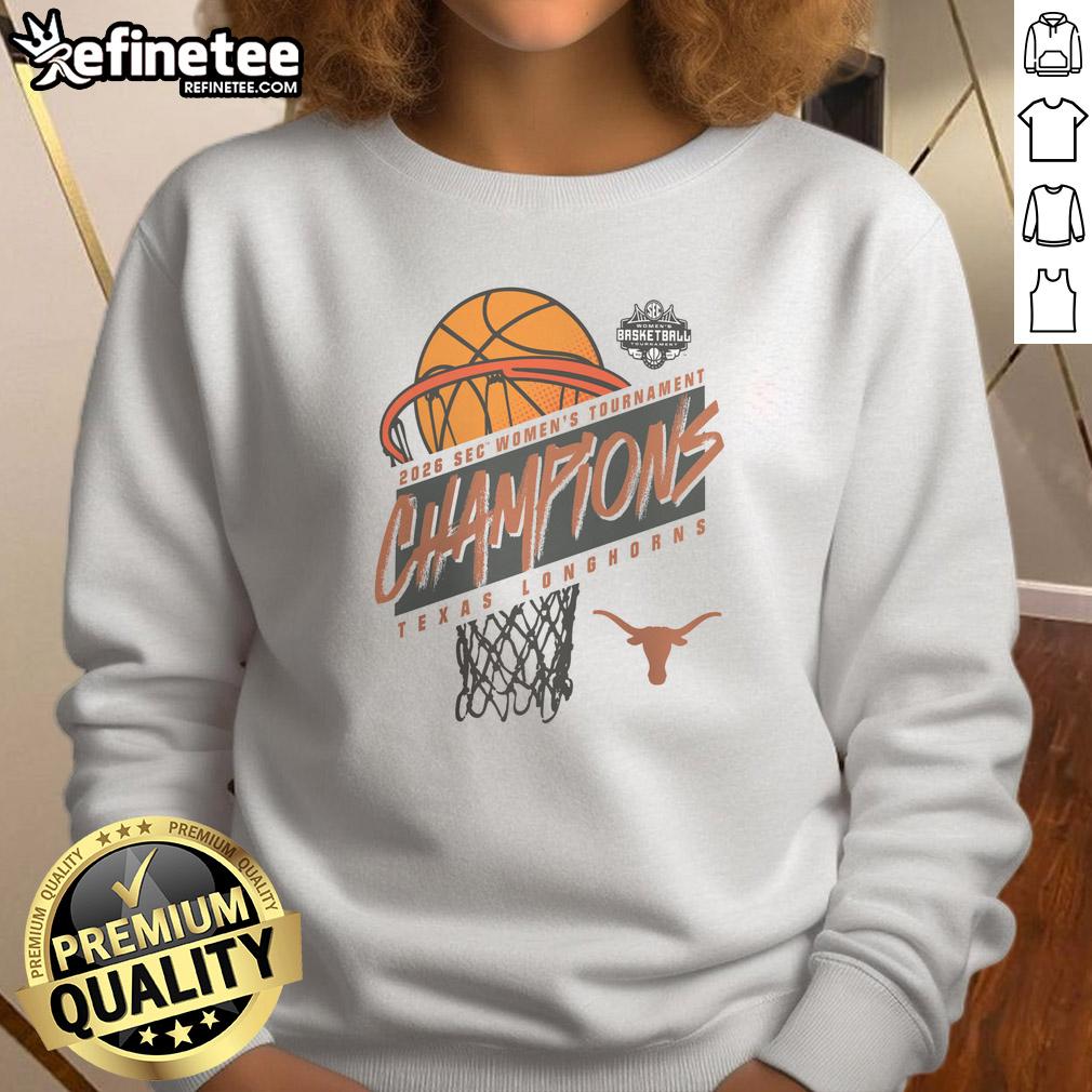 premium-texas-longhorns-2026-sec-womens-basketball-tournament-champions-sweatshirt Premium Texas Longhorns 2026 SEC Women's Basketball Tournament Champions Sweatshirt in vibrant colors, showcasing team pride.