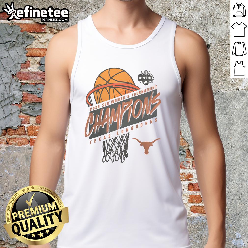 premium-texas-longhorns-2026-sec-womens-basketball-tournament-champions-tank-top Premium Texas Longhorns 2026 SEC Women's Basketball Tournament Champions Tank Top featuring vibrant team graphics.