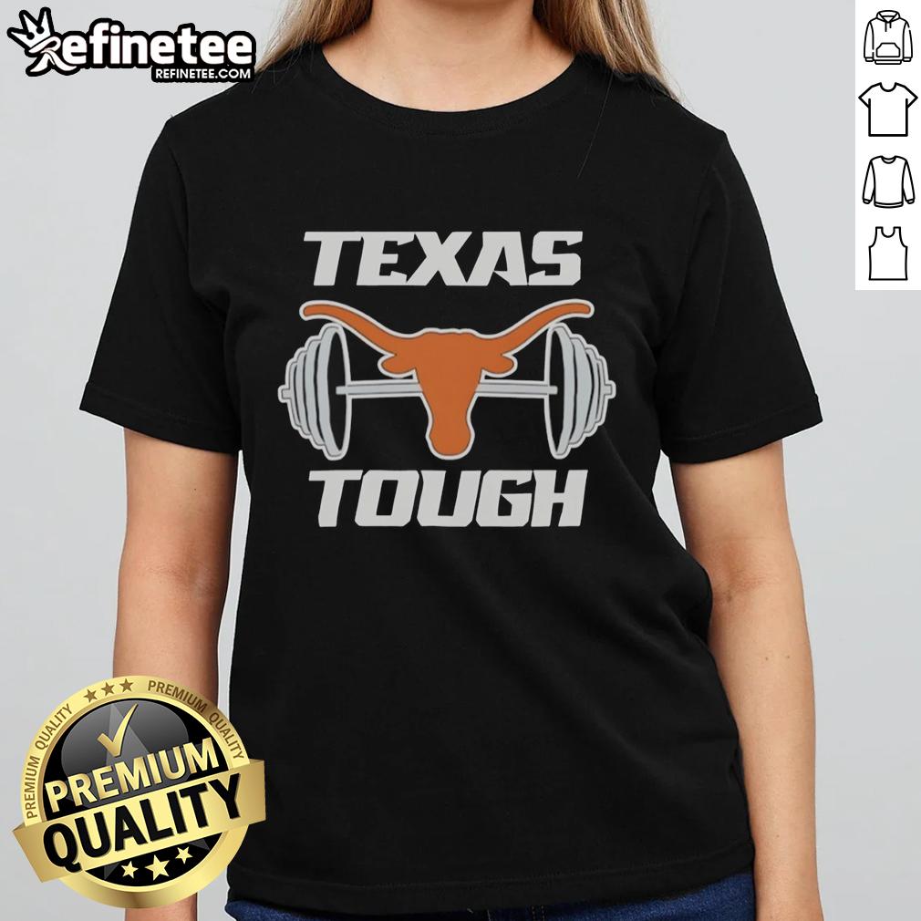 premium-texas-longhorns-and-barbell-tough-relentlessly-detailed-ladies-tee Premium Texas Longhorns barbell tee for ladies, featuring tough and detailed graphics for sports enthusiasts.