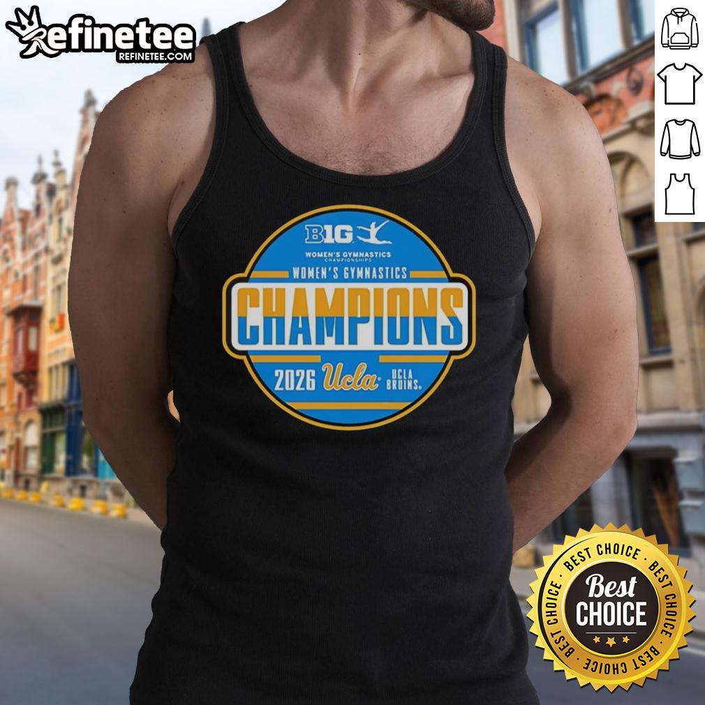 premium-ucla-bruins-big-ten-womens-gymnastics-tournament-champions-tank-top Premium UCLA Bruins Big Ten Women's Gymnastics Tournament Champions tank top showcasing team spirit and athletic style.