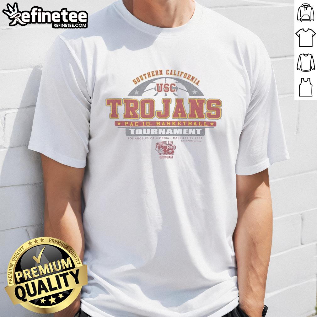 premium-usc-trojans-gildan-2003-t-shirt Alt Text: Premium USC Trojans Gildan 2003 T-Shirt featuring a classic design for fans of the University of Southern California.