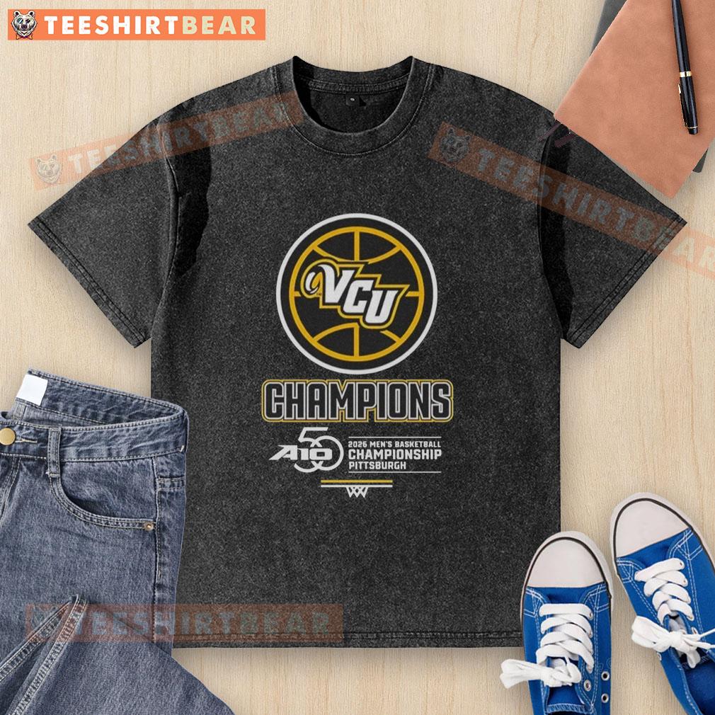 premium-vcu-2026-mens-basketball-championship-pittsburgh-washed-t-shirt Premium VCU 2026 Men's Basketball Championship Pittsburgh washed t-shirt featuring team colors and logo.
