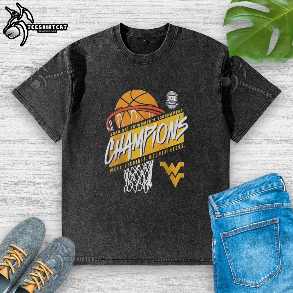 premium-west-virginia-mountaineers-2026-big-12-womens-basketball-tournament-champions-washed-t-shirt Premium West Virginia Mountaineers 2026 Big 12 Women's Basketball Tournament Champions washed t-shirt for fans.