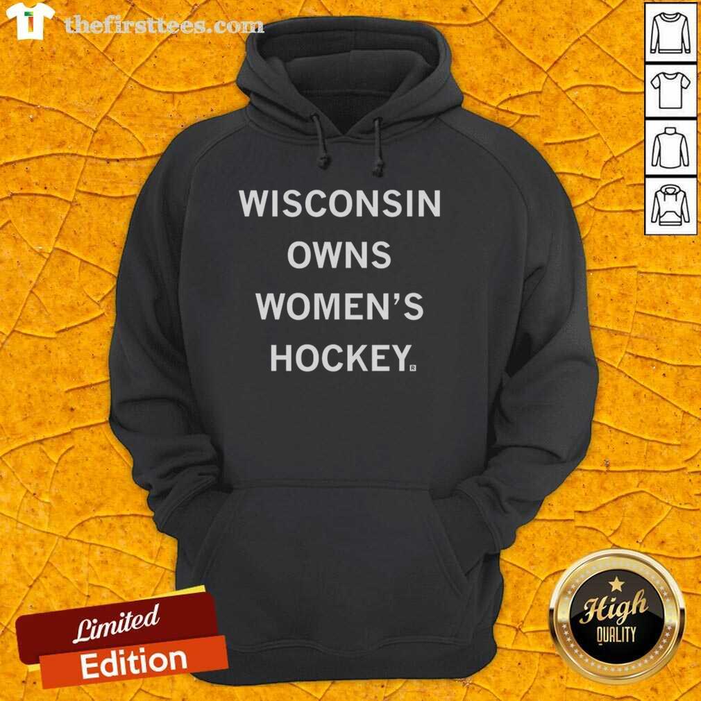 premium-wisconsin-owns-womens-hockey-letter-hoodie Alt Text: Premium Wisconsin Owns Womens Hockey Letter Hoodie in navy blue, showcasing team spirit and comfort for fans.