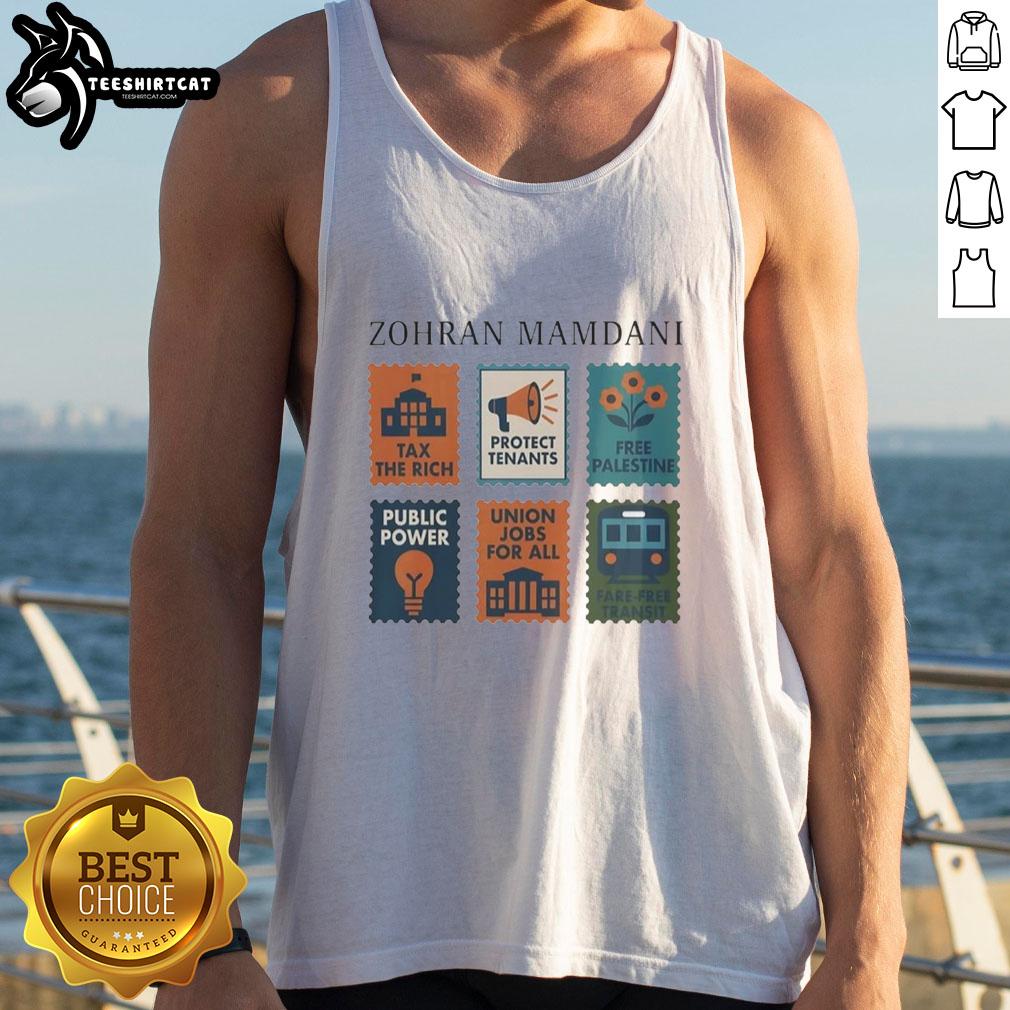 premium-zohran-mamdani-tax-the-rich-tank-top Alt Text: Premium Zohran Mamdani Tax The Rich tank top featuring bold graphics and a stylish design for eco-conscious fashion.