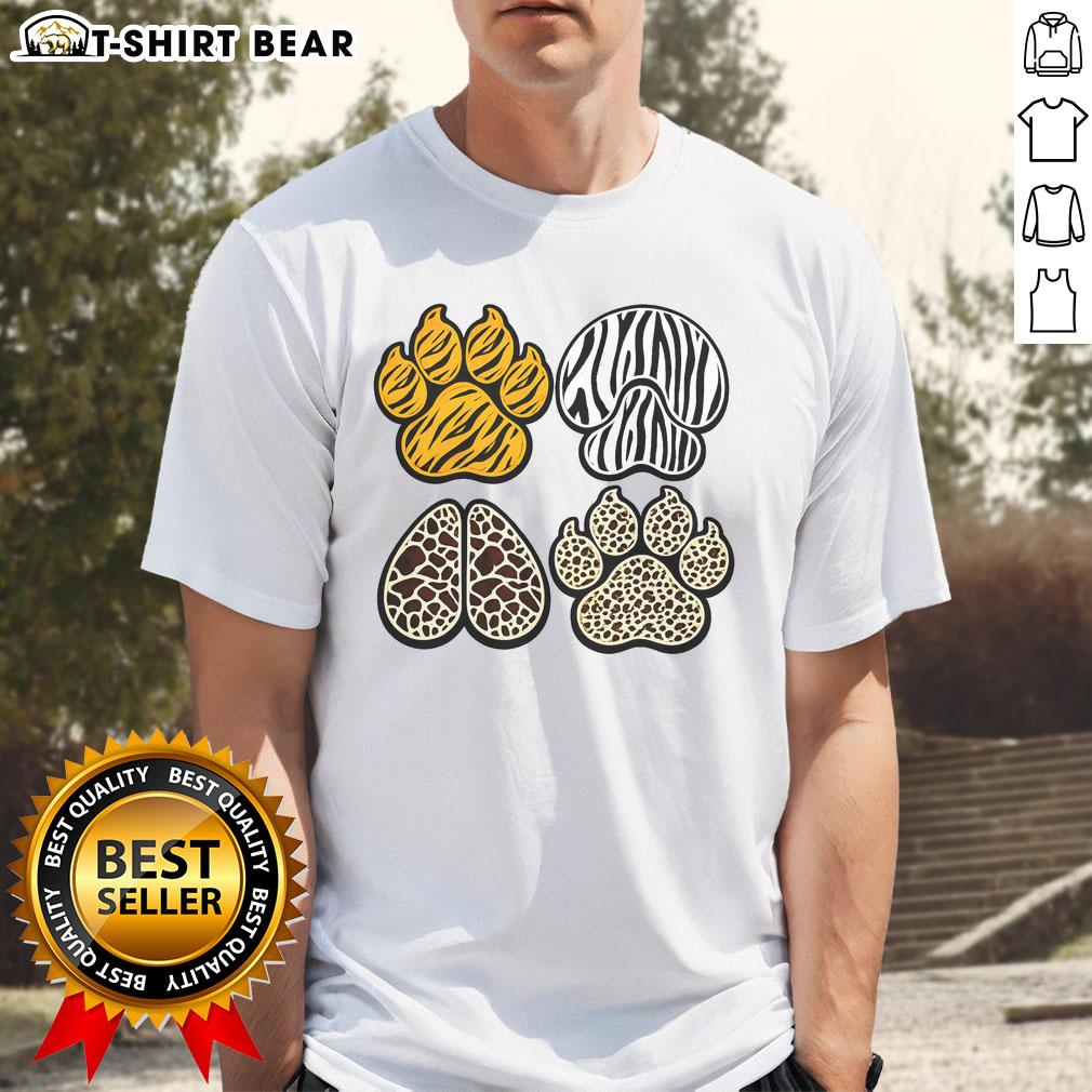Pretty Animal Print Paws T Shirt Pretty Animal Print Paws T-Shirt featuring a stylish design with animal paw prints on a soft fabric.