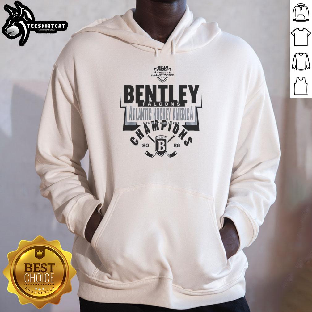 pretty-bentley-falcons-atlantic-hockey-america-champions-back2back-2026-hoodie Stylish Bentley Falcons Atlantic Hockey Champions hoodie, celebrating back-to-back victories in 2026.