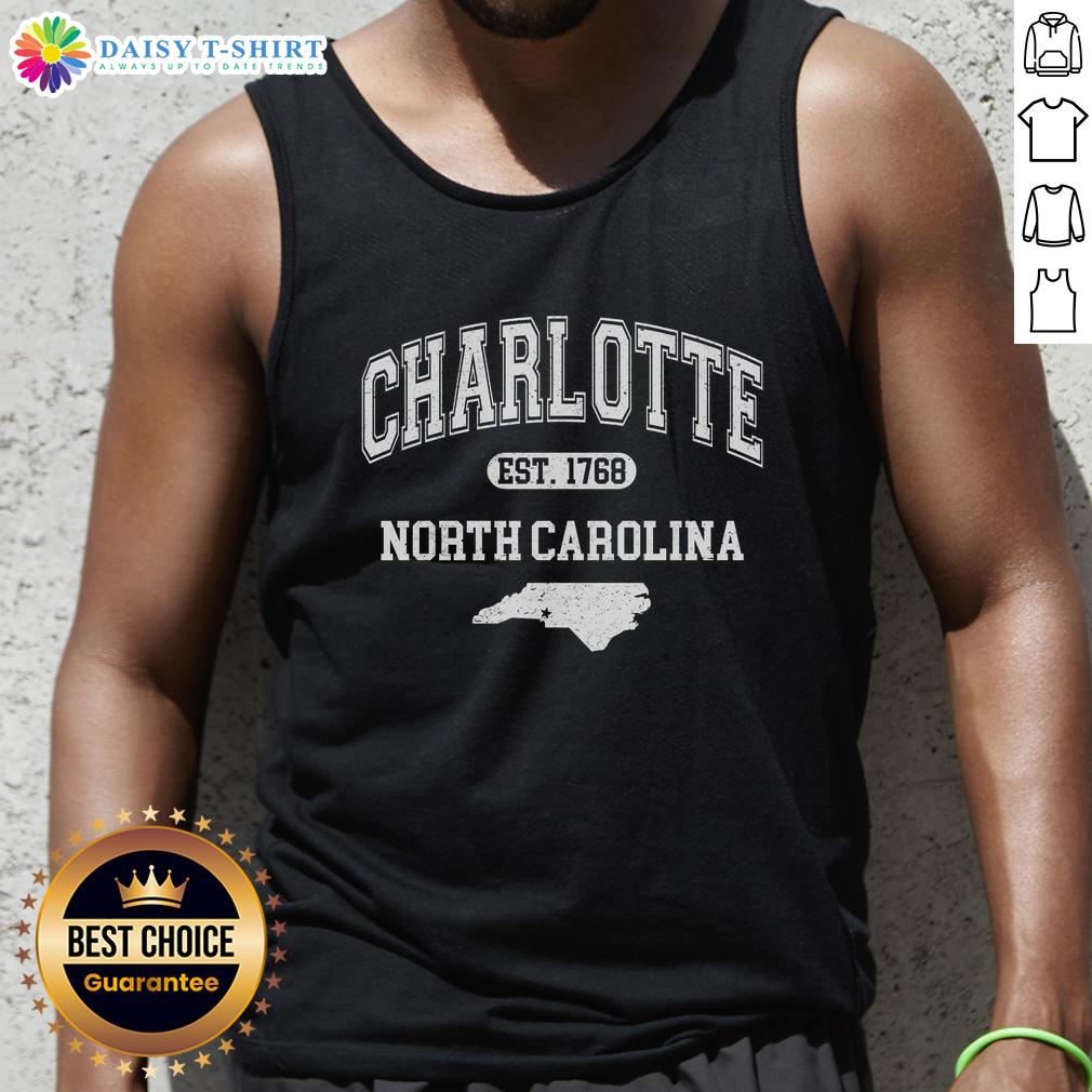 Pretty Charlotte North Carolina Est. 1768 Varsity Tank Top Pretty Charlotte North Carolina Est. 1768 varsity tank top featuring vibrant colors and stylish design for casual wear.