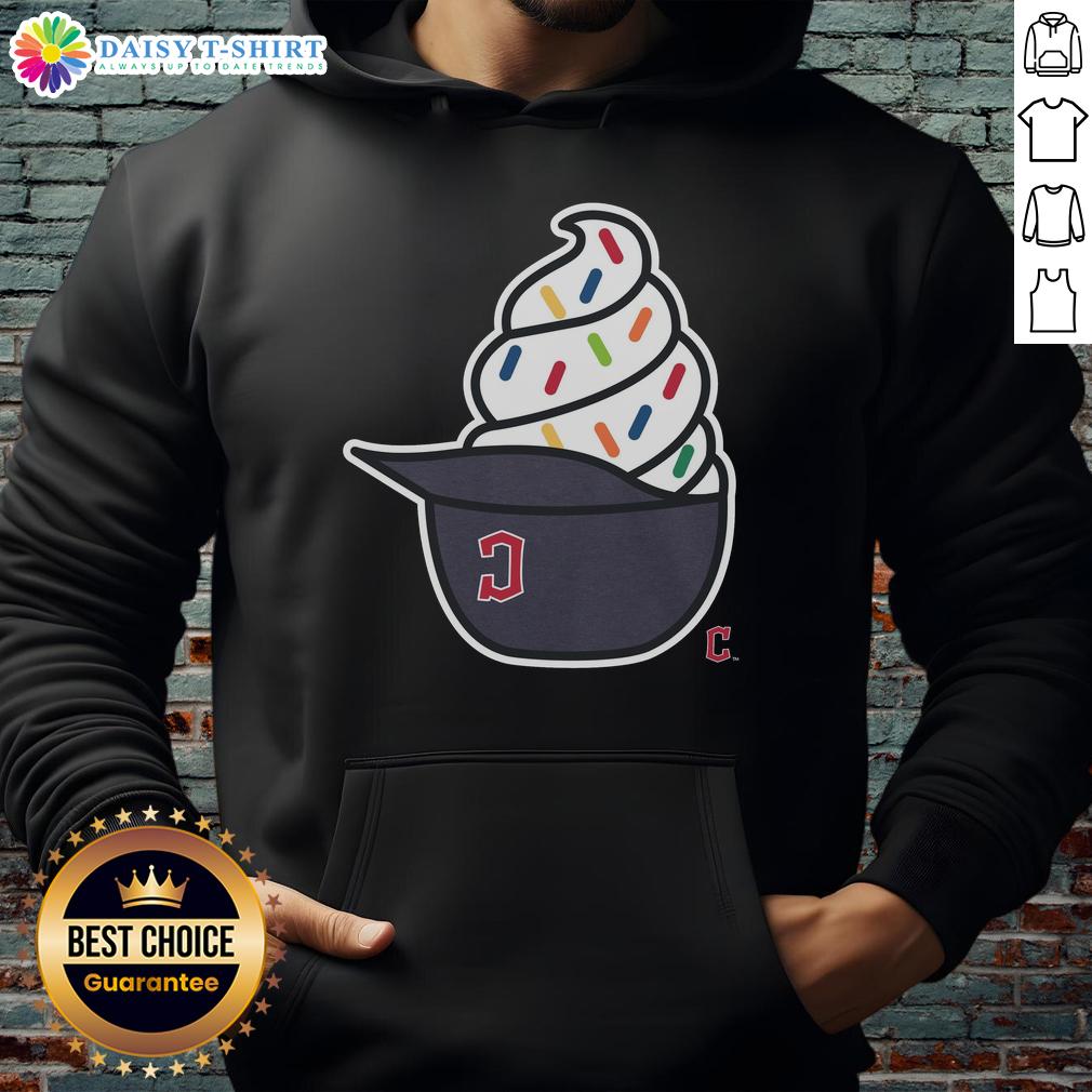 Pretty Cleveland Guardians Ice Cream Hoodie Alt Text: Stylish Cleveland Guardians ice cream hoodie featuring vibrant colors, perfect for fans and casual wear.