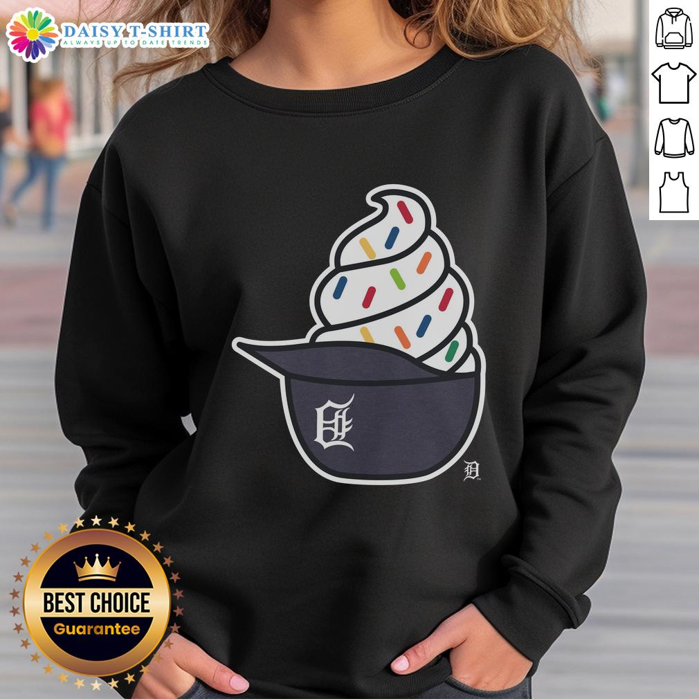 Pretty Detroit Tigers Ice Cream Sweatshirt Stylish Detroit Tigers ice cream sweatshirt featuring vibrant colors and a trendy design for fans.