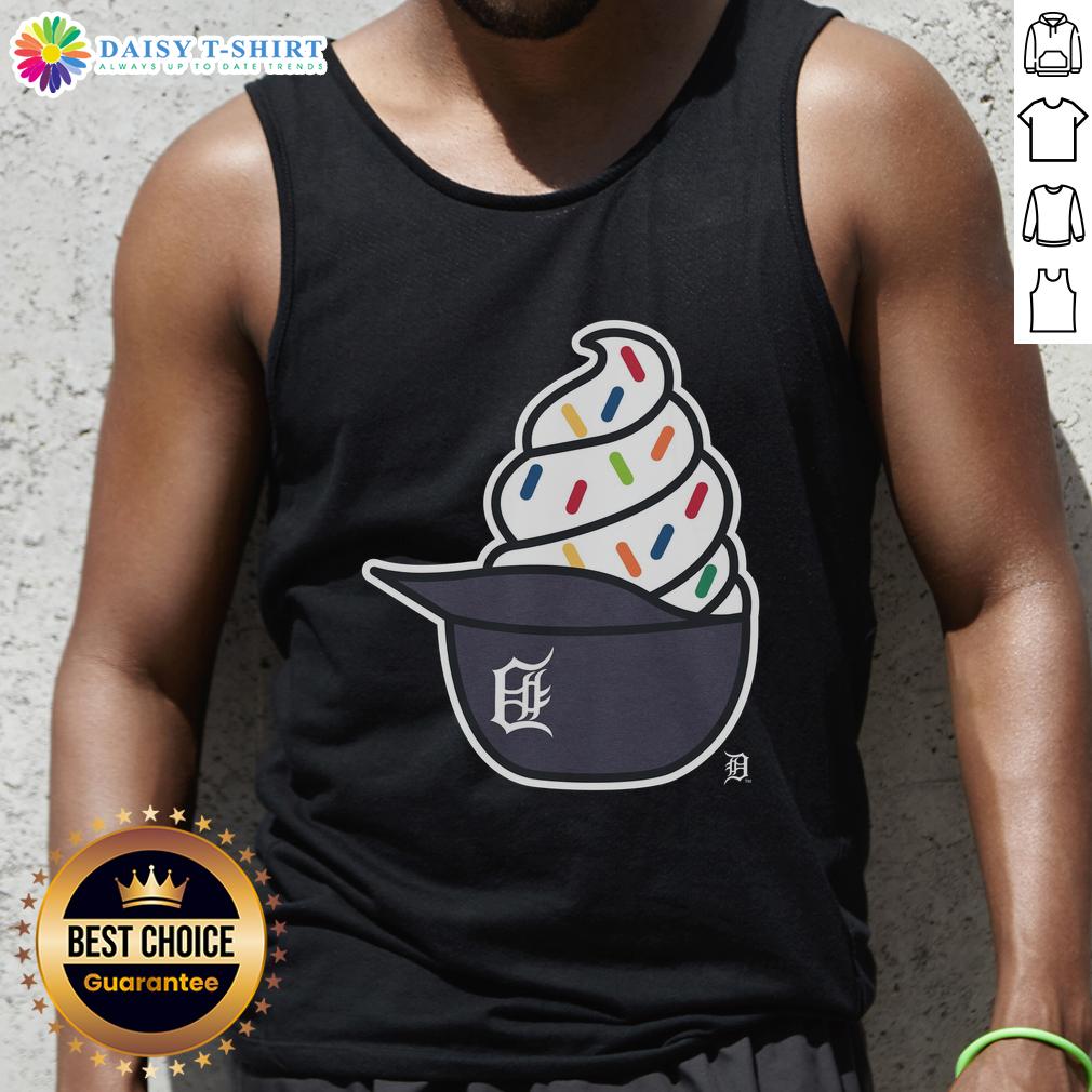 Pretty Detroit Tigers Ice Cream Tank Top Stylish Pretty Detroit Tigers ice cream tank top featuring vibrant graphics, perfect for summer baseball fans.