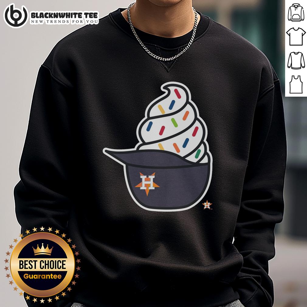 Pretty Houston Astros Ice Cream Sweatshirt Stylish Houston Astros ice cream sweatshirt featuring vibrant colors and a trendy design for baseball fans.