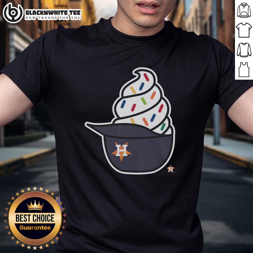 Pretty Houston Astros Ice Cream T Shirt Alt Text: Stylish Houston Astros ice cream T-shirt featuring vibrant colors and fun graphics, perfect for fans and summer wear.