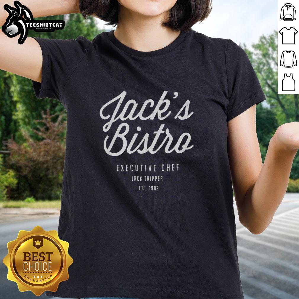 pretty-jacks-bistro-executive-chef-jack-tripper-1982-ladies-tee Pretty Jacks Bistro Executive Chef Jack Tripper 1982 Ladies Tee featuring a stylish design and vibrant colors.