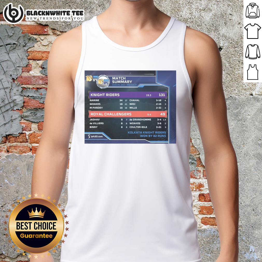 Pretty Knight Riders Vs Royal Challengers Vivo Ipl 2017 Tank Top Pretty Knight Riders vs Royal Challengers tank top, inspired by Vivo IPL 2017, featuring vibrant team colors and design.