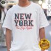 Pretty New York The Big Apple vintage retro T-shirt design featuring iconic NYC skyline and vibrant colors.