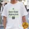 Pretty Notre Dame Fighting Irish St Patricks Day T-Shirt featuring vibrant green design and festive shamrock graphics.