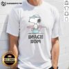 Pretty Peanuts Beach Bum Snoopy T-Shirt featuring Snoopy in beach attire, perfect for summer fun and casual outings.
