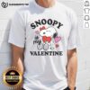 Pretty Peanuts Snoopy Is My Valentine T-Shirt featuring a cute Snoopy graphic, perfect for Valentine's Day celebrations.