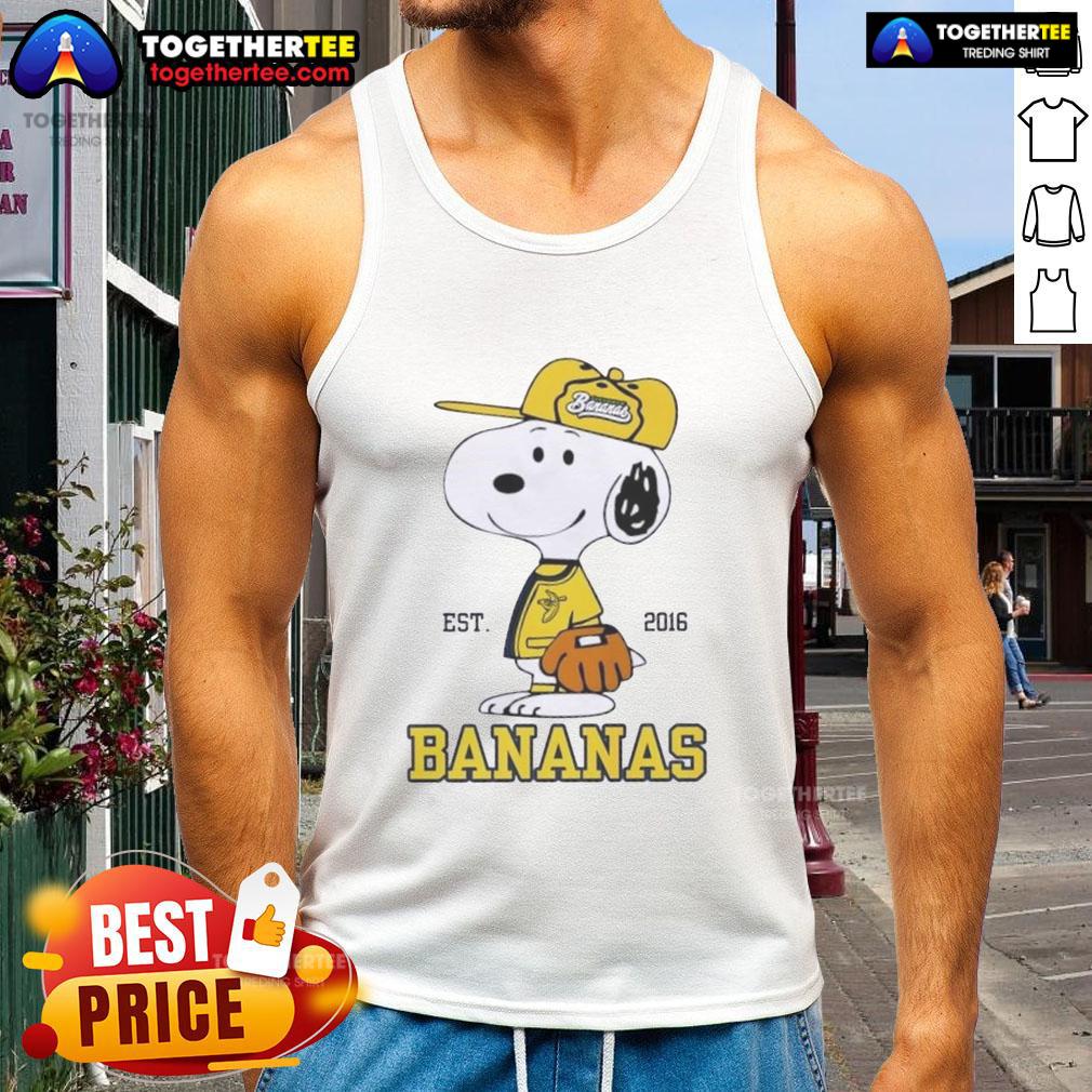 Pretty Peanuts Snoopy X Savannah Bananas Est 2016 Tank Top