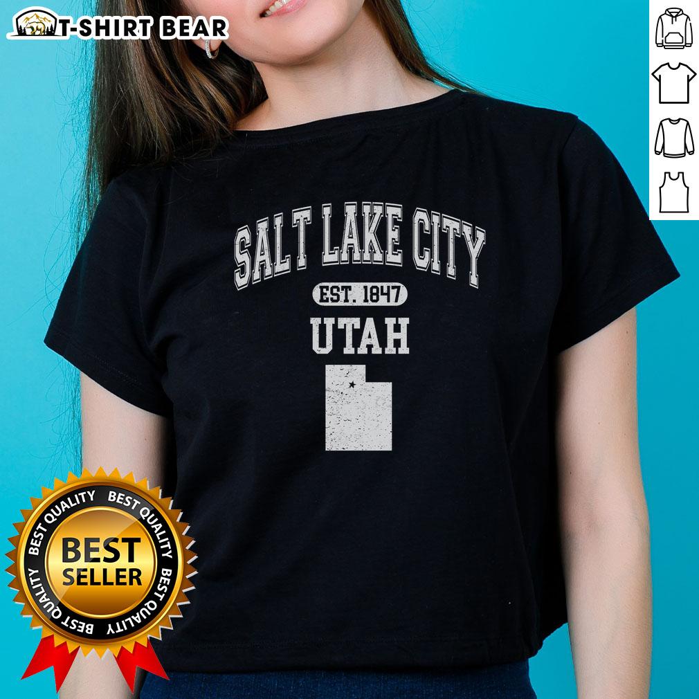 Pretty Salt Lake City Utah Est 1847 Varsity Ladies Tee Pretty Salt Lake City Utah Est 1847 Varsity Ladies Tee showcasing a stylish design for fans of Salt Lake City.