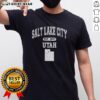 Pretty Salt Lake City Utah Est 1847 varsity t-shirt featuring a stylish design and vibrant colors, perfect for locals and visitors.