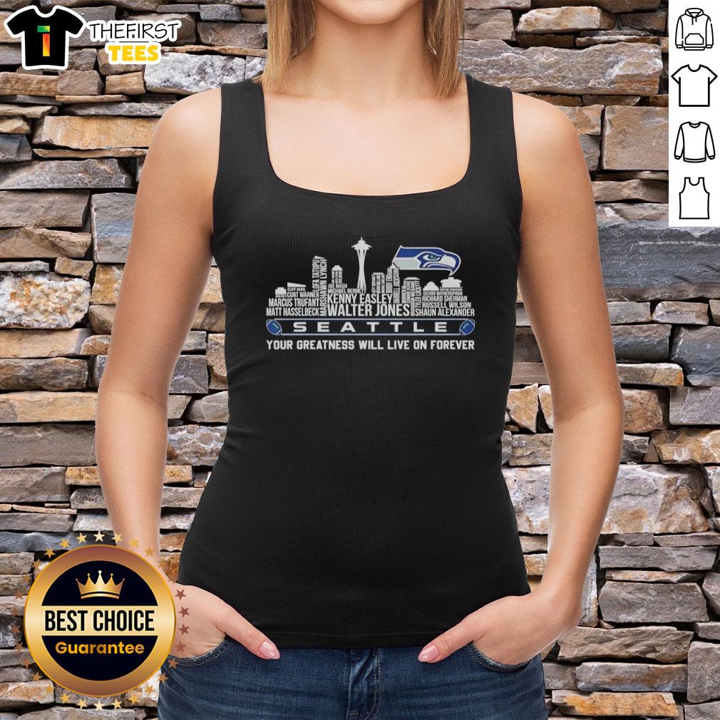 pretty-seattle-seahawks-all-names-city-your-greatness-will-live-on-forever-tank-top Alt Text: Pretty Seattle Seahawks tank top featuring all names and the phrase 'Your greatness will live on forever'.