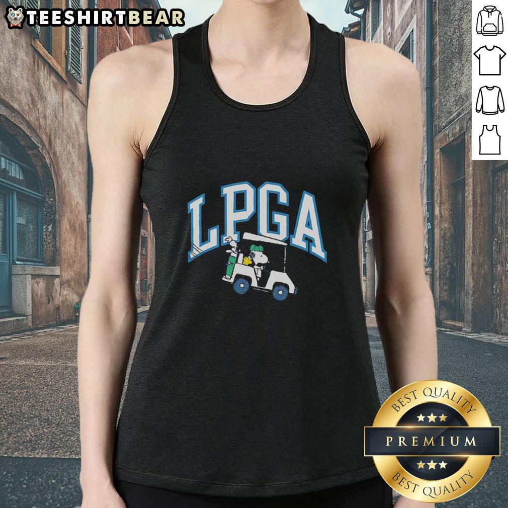 pretty-snoopy-and-woodstock-driving-golf-cart-lpga-tank-top-1 Pretty Snoopy And Woodstock Driving Golf Cart LPGA T-Shirt - Image 4