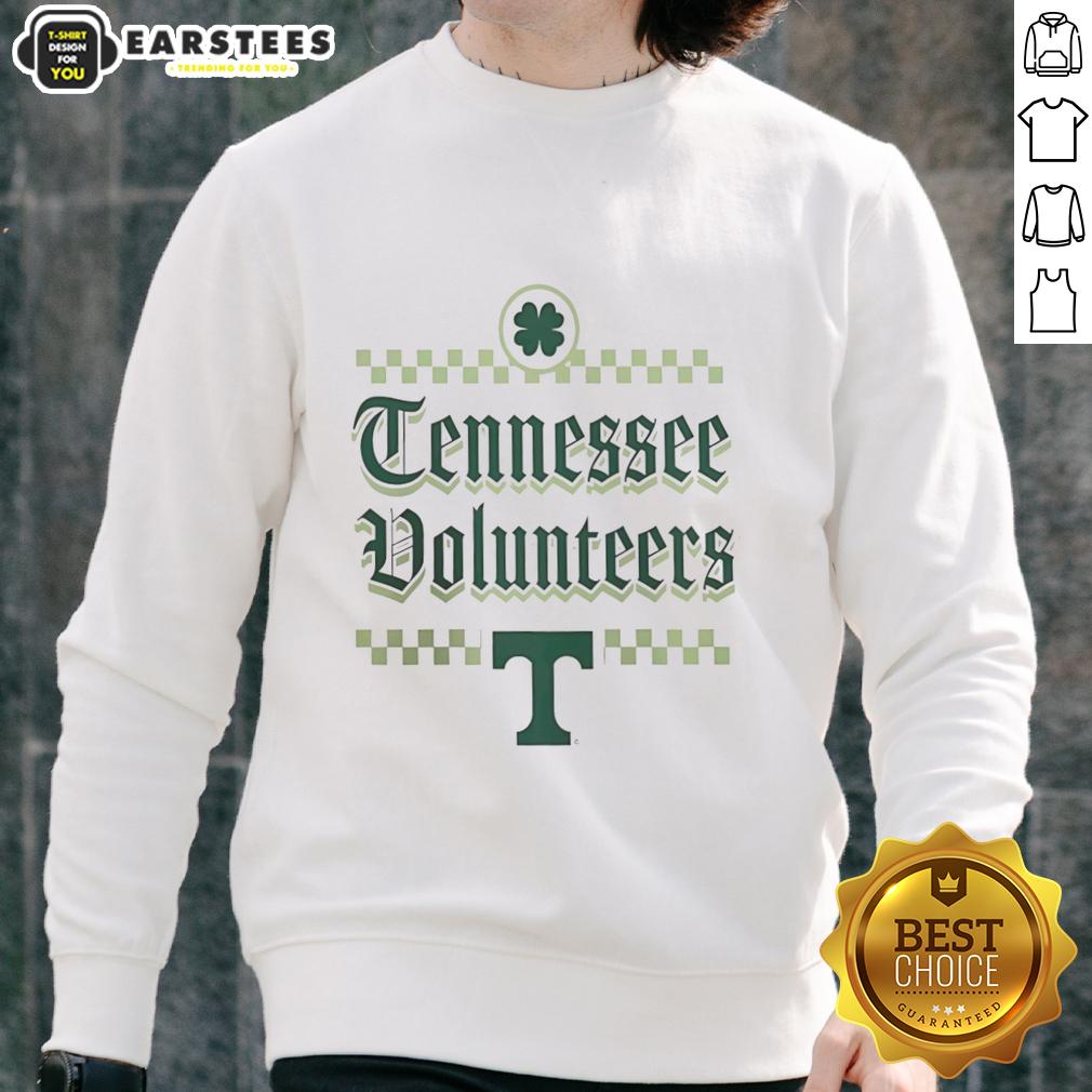 pretty-tennessee-volunteers-st-patricks-day-sweatshirt Alt Text: Pretty Tennessee Volunteers St. Patrick's Day sweatshirt featuring green and orange design for festive fans.