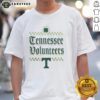 Alt Text: Pretty Tennessee Volunteers St. Patrick's Day T-shirt featuring festive green design and team logo for fans.