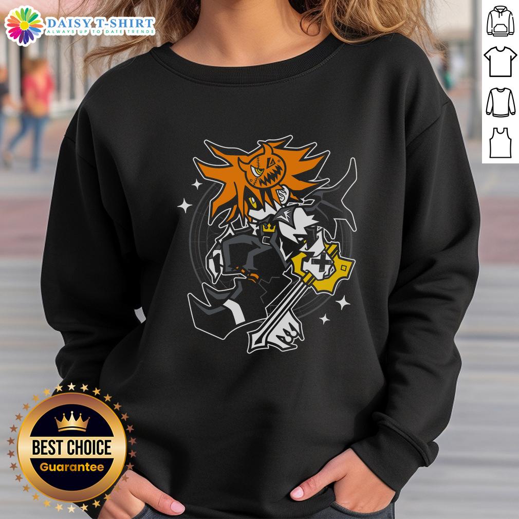Pretty Trick Of The Treat Kingdom Hearts Sweatshirt Cozy Pretty Trick of the Treat Kingdom Hearts sweatshirt featuring vibrant graphics and Halloween-themed design.