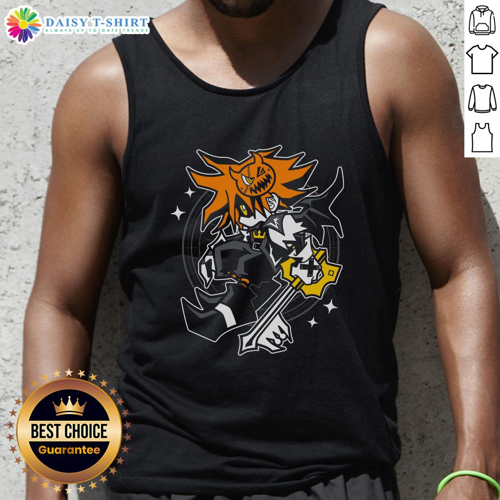 Pretty Trick Of The Treat Kingdom Hearts Tank Top Stylish Kingdom Hearts tank top featuring a vibrant design inspired by the Pretty Trick of the Treat theme.