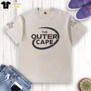 Official The Outer Cape washed t-shirt in soft fabric, perfect for casual wear and showcasing coastal vibes.