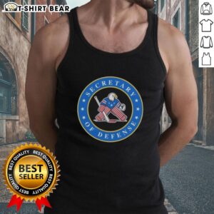 Alt Text: USA Hockey tank top featuring the Top Secretary of Defense team logo, perfect for sports fans and patriotic apparel.