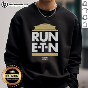 Stylish Top Run E.T. N. Saints Now Sweatshirt featuring vibrant graphics, perfect for fans and casual wear.