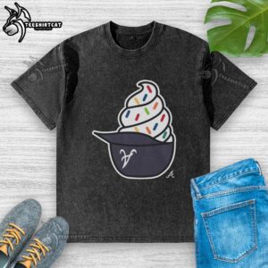 Premium Atlanta Braves Ice Cream Washed T-Shirt featuring vibrant team colors and comfortable fit for fans.