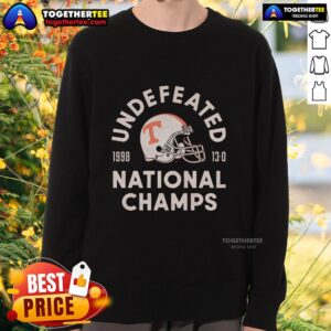 Good 1998 Utah Football National Champs Sweatshirt featuring vibrant team colors and iconic championship logo.