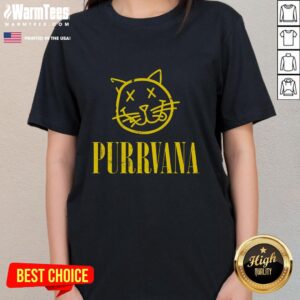 Nice Purrvana Ladies Tee featuring a playful cat design, perfect for feline lovers and casual wear enthusiasts.