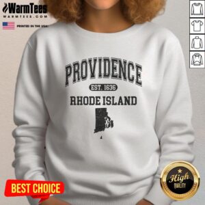 Good Providence Rhode Island Est 1636 sweatshirt featuring a stylish design and comfortable fit, perfect for locals and visitors.